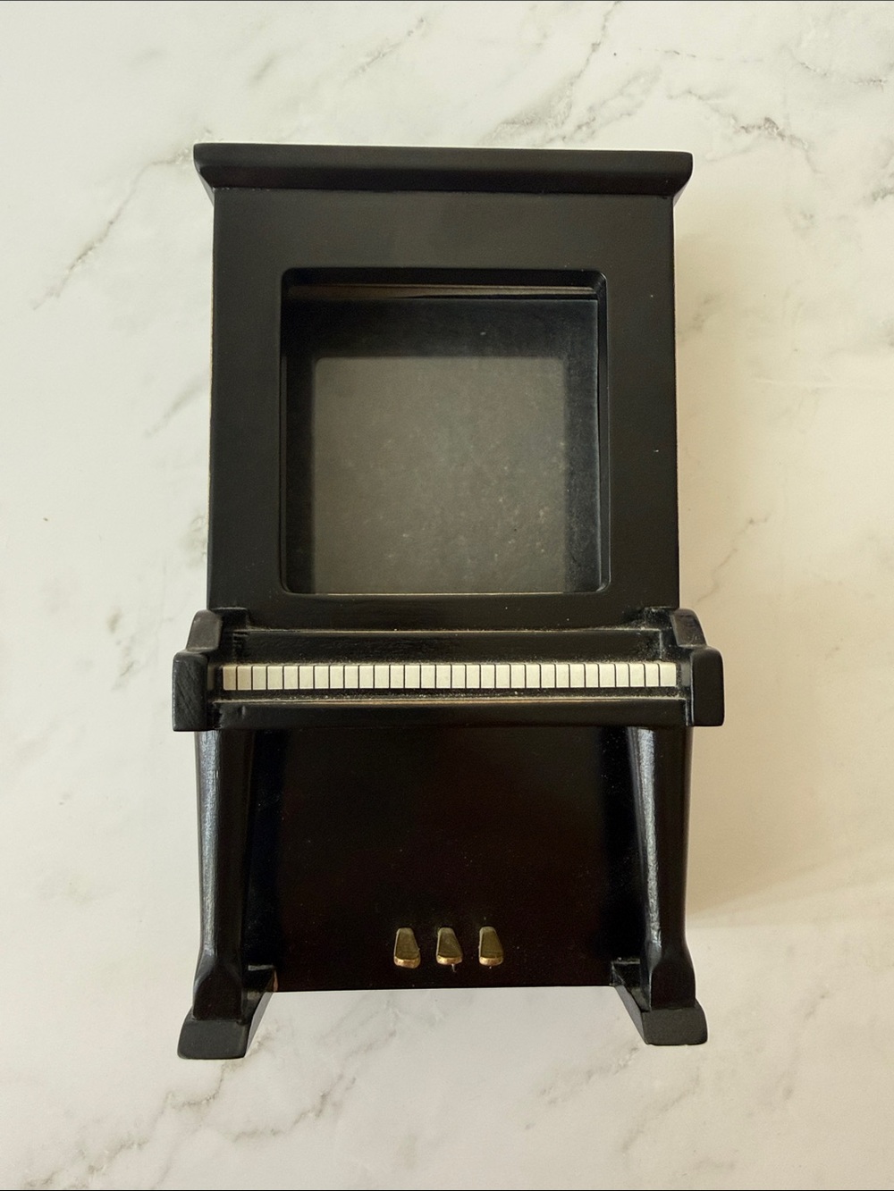 Malden Antique Depot Black 7” Upright Piano 3” Photo Picture Frame
